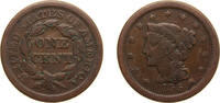 United States 1 Cent United States Federal republic 1855 1 Cent Liberty Head/Braided Hair Cent Copper Philadelphia Mint (1574829) 10.46g VF KM 67 -