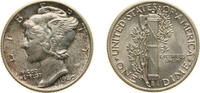 United States 10 Cents United States Federal republic 1940 1 Dime Mercury Dime Silver (.900) Philadelphia Mint (65361827) 2.5g AU KM 140 Schön 133 -