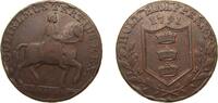 Great Britain ½ Penny Great Britain United Kingdom 1791 ½ Penny (Yorkshire – Hull / J. Garton) Copper 12.2g VF DH 20 -