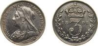 Great Britain 3 Pence Great Britain United Kingdom 1895 3 Pence - Victoria (3rd portrait) Silver (.925) Royal Mint (Tower Hill) (4788600) 1.41g AU KM -