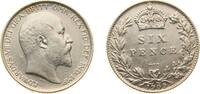 Great Britain 6 Pence Great Britain United Kingdom 1909 6 Pence - Edward VII Silver (.925) (6584000) 2.83g XF KM 799 Sp 3983 -