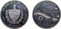 Cuba 10 pesos Cuba Second Republic 1990 10 Pesos (First Voyage of Columbus) Silver (.999) Havana Mint (10000) 20g PF KM 267 JMA AAEE382 -