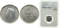 Great Britain 6 Pence Great Britain United Kingdom 1945 6 Pence - George VI (1st coinage) Silver (.500) Royal Mint (Tower Hill) (39939200) 2.83g NGC U -