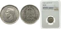 Great Britain 6 Pence Great Britain United Kingdom 1946 6 Pence - George VI (1st coinage) Silver (.500) (43466400) 2.83g NGC AU 58 KM 852 Sp 4084 -