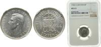 Great Britain 6 Pence Great Britain United Kingdom 1944 6 Pence - George VI (1st coinage) Silver (.500) Royal Mint (Tower Hill) (37952600) 2.83g NGC M -