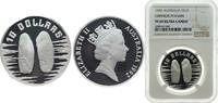 Australia 10 Dollars Australia Commonwealth 1992 10 Dollars - Elizabeth II (3rd Portrait - Emperor Penguin - Silver Proof) Silver (.925) Canberra Min -