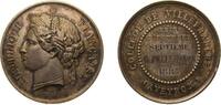 France Medal France Third Republic 1885 Medal - College de Villefranche, Aveyron Silver 10.45g UNC -