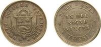 Peru 1 Sol Peru Republic 1910 1 Sol (In Hoc Signo Vinces) Silver (.900) 1.25g AU KM Tn1 -