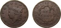 United States 1 Cent United States Federal republic 1820 1 Cent Liberty Head / Matron Head (Type 1) Copper Philadelphia Mint 10.53g VF KM 45.1 -