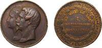 France Medal France Second Empire 1855 Medal - Napoleon III (World Expo Souvenir) Bronze 24.8g XF -