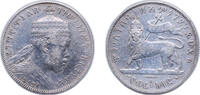 Ethiopia ½ Birr / Thaler Ethiopia Empire EE 1889 (1897) A ½ Birr - Menelik II Silver (.835) Paris Mint (420000) 14.08g VF KM 4 Schön 5 -