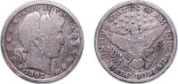 United States ½ Dollar United States Federal republic 1907 O ½ Dollar Barber Half Dollar Silver (.900) (.100 copper) New Orleans Mint (3946000) 11.94 -