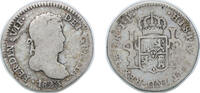Peru 1 Real Peru Spanish colony 1823 LIMAE JP 1 Real - Fernando VII (Colonial Milled Coinage) Silver (.896) 3.17g VF KM 114 -