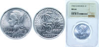 Comoro Islands 5 Francs Comoro Islands Autonomous State of France 1964 5 Francs Aluminium Monnaie de Paris Mint (1000000) 3.73g NGC MS 64 KM 6 Lec 37 -