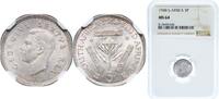 South Africa 3 Pence South Africa 1948 3 Pence - George VI Silver (.800) Pretoria Mint (2720930) 1.414g NGC MS 64 KM 35.1 Hern S147-149 -