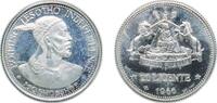 Lesotho 20 Licente Lesotho Kingdom 1966 A 20 Licente - Moshoeshoe II (Independence Attained) Silver (.900) 11.36g UNC KM 3 Schön 3 -