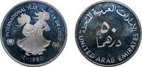 50 Dirhams 1400 (1980) CHI United Arab Emirates United Arab Emirates 1400 (1980) CHI 50 Dirhams - Zayed (IYC) Silver (.925) (8031) 27.14g PF KM 7...