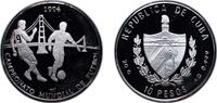 Cuba 10 Pesos Cuba Second Republic 1994 10 pesos (World Cup Soccer USA '94) Silver (.999) 19.99g PF KM 510 JMA AAEE499 Schön 413 -