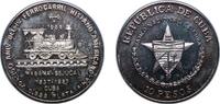 Cuba 10 Pesos Cuba Second Republic 1988 10 Pesos (First Cuban Railroad) Silver (.999) (5000) 31.21g PF KM 205 JMA AAEE269 -