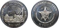 Cuba 10 Pesos Cuba Second Republic 1988 10 Pesos (First Cuban Railroad) Silver (.999) (5000) 31.08g PF KM 205 JMA AAEE269 -