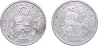 Peru 1 Sol Peru Republic 1868 1 Sol Silver (.900) 25g XF KM 196 -