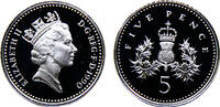 Great Britain 5 Pence Great Britain United Kingdom Elizabeth II 1990 5 Pence 3rd portrait, small type -