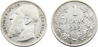 Belgium 1 Franc Belgium Kingdom Leopold II 1909 1 Franc Dutch text -