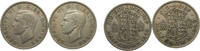 Great Britain ½ Crown Great Britain United Kingdom George VI 1948-1948 ½ Crown 2 Lots, 3rd type -