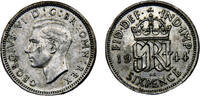 Great Britain 6 Pence Great Britain United Kingdom George VI 1944 6 Pence -