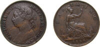 Great Britain 1 Farthing Great Britain 1886 1 Farthing - Victoria (2nd portrait; 2nd type) Bronze Royal Mint (Tower Hill) (7767700) 2.83g XF KM753 Sp3958 -
