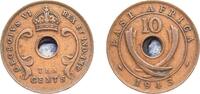 East Africa 10 Cents East Africa British colony 1943 SA 10 Cents - George VI Bronze Pretoria Mint (14093000) 9.4g AU KM 26 Schön 29 -