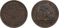 Belgium 2 Centimes Belgium Kingdom 1909 2 Centimes - Léopold II (French text) Copper Brussels mint 4g VF KM35.1 LABFM-10 Schön7 -