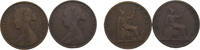 Great Britain ½ Penny Great Britain United Kingdom Victoria ½ Penny 2 Lots, 2nd portrait -