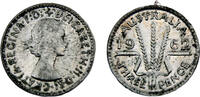 Australia 3 Pence Australia Commonwealth Elizabeth II 1962 3 Pence 1st Portrait -