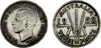 Australia 3 Pence Australia Commonwealth George VI 1950 3 Pence -