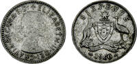 Australia 6 Pence Australia Commonwealth Elizabeth II 1960 6 Pence 1st Portrait -