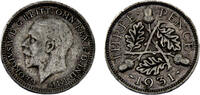 Great Britain 3 Pence Great Britain United Kingdom George V 1931 3 Pence -