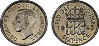 Great Britain 6 Pence Great Britain United Kingdom George VI 1942 6 Pence -