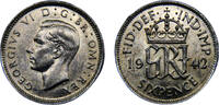 Great Britain 6 Pence Great Britain United Kingdom George VI 1942 6 Pence -
