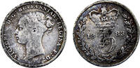 Great Britain 3 Pence Great Britain United Kingdom Victoria 1883 3 Pence 1st portrait, Young Head, Coinage initially struck for circulation in the W -