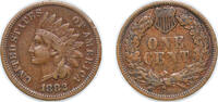United States 1 Cent United States Federal republic 1882 1 Cent Indian Head Cent Bronze (.950 copper, .050 tin and zinc) (38578000) 3.11g XF KM 90a -