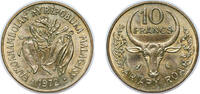 Madagascar 10 Francs Madagascar 1972 10 Francs / 2 Ariary (FAO) Aluminium bronze (5050000) 3.5g UNC KM 11 -