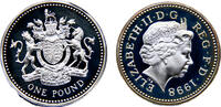 Great Britain 1 Pound Great Britain United Kingdom Elizabeth II 1998 1 Pound Heraldic Emblems series, Royal Arms -