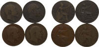 Great Britain ½ Penny Great Britain United Kingdom Edward VII ½ Penny 4 Lots -