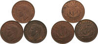 Great Britain ½ Penny Great Britain United Kingdom George VI ½ Penny 3 Lots -