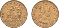 Jamaica ½ Penny Jamaica British colony 1964 ½ Penny - Elizabeth II (Arms with supporters) Nickel brass Royal Mint (Tower Hill) (1440000) 4.5g UN -
