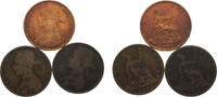 Great Britain 1 Penny Great Britain United Kingdom Victoria 1889/1893/1890 1 Penny 3 Lots, 2nd portrait -