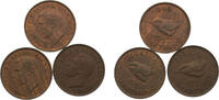 Great Britain 1 Farthing Great Britain United Kingdom George VI 1 Farthing 3 Lots -
