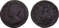 Great Britain 1 Farthing Great Britain United Kingdom George II 1746 1 Farthing older bust 4.9g -