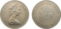 Great Britain 25 New Pence Great Britain United Kingdom Elizabeth II 1972 25 New Pence 25th wedding anniversary of Queen Elizabeth II and Prince Philip 28. -